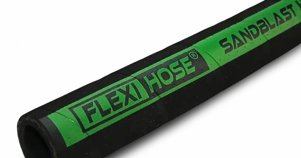 Flexihose sand blast hose, used with the nozzle and compressor sizing covered in this guide